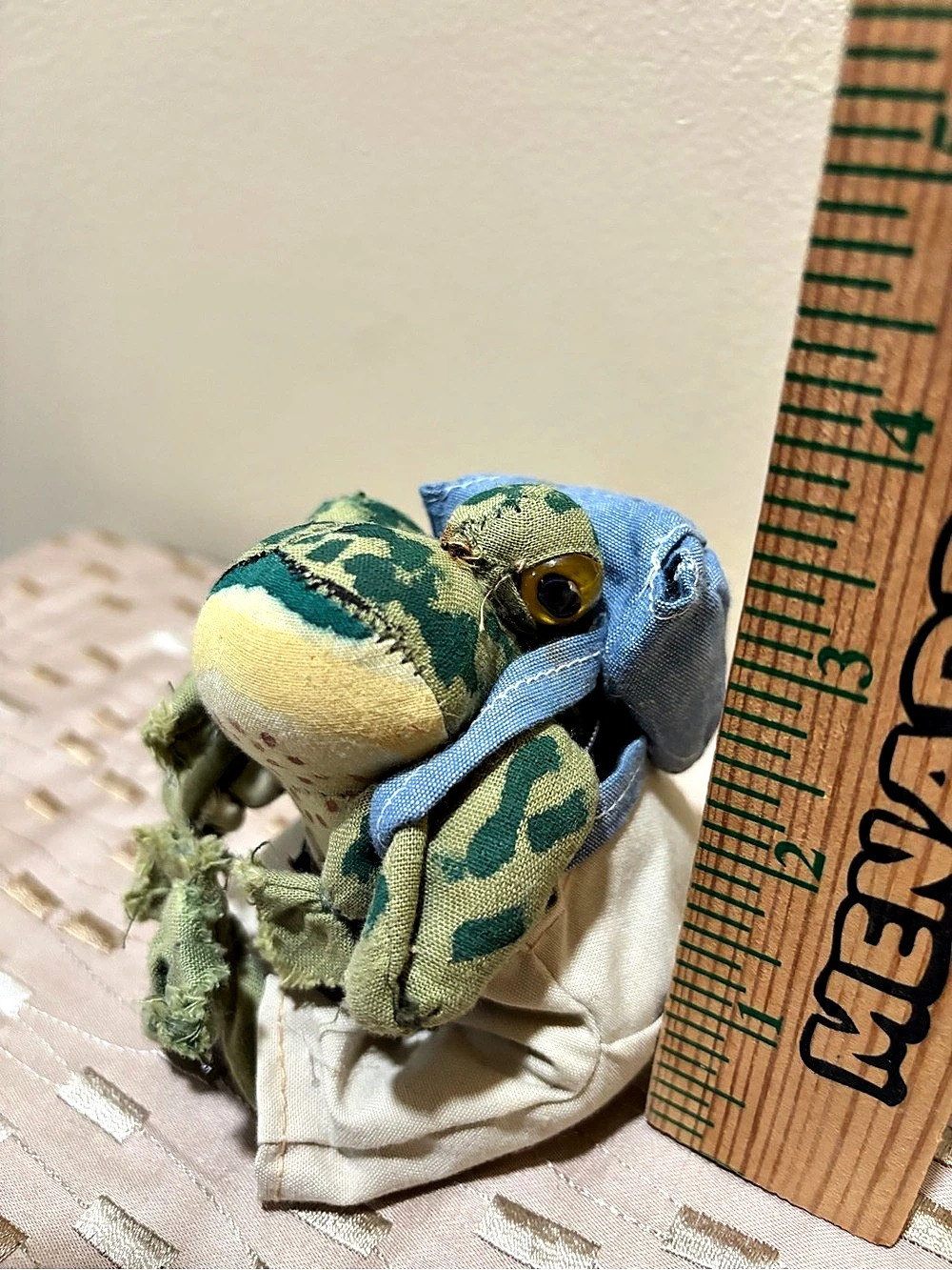 Enesco Secret Garden Frog Stuffed Animal Green & Blue